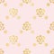 Luxe Rose Gold Ornamental Lattice Pattern, Seamless Vector, Drawn