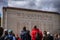 Luxembourg American Cemetery & Memorial with public looking on.