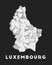 Luxembourg - communication network map of country.