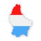 Luxembourg Flag Country Contour Vector Icon