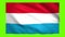 Luxembourg flag on green screen for chroma key