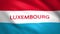 Luxembourg flag with the name of the country