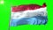 Luxembourg flag seamless looping 3D rendering video. Beautiful textile cloth fabric loop waving