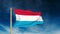 Luxembourg flag slider style. Waving in the wind