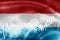 Luxembourg flag, stock market, exchange economy and Trade, oil production, container ship in export and import business and