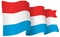 Luxembourg Flag Waving Vector Illustration