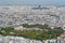 Luxembourg gardens anoramic view from Tower Montpa