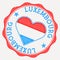 Luxembourg heart flag logo.