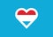 Luxembourg heart shape love symbol national flag