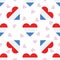 Luxembourg independence day seamless pattern.