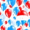 Luxembourg Independence Day Seamless Pattern.