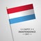 Luxembourg Independence day typographic design with flag vector