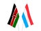 Luxembourg and Kenya flags