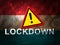 Luxembourg lockdown sign against coronavirus covid-19 - 3d Illustration