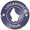 Luxembourg map vintage stamp.