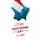 Luxembourg National Day. Luxembourg map. Vector illustration.