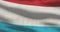 Luxembourg national flag footage. Luxembourgish waving country flag on wind