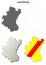 Luxembourg outline map set - Walloon version