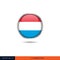 Luxembourg round flag vector design.