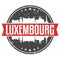 Luxembourg Round Travel Stamp. Icon Skyline City Design. Seal Tourism Badge illustration.