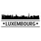 Luxembourg Silhouette Icon Vector Art Flat Shadow Design Skyline City Silhouette Template Logo