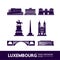 Luxembourg travel destination grand vector illustration.