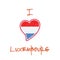 Luxembourger flag patriotic t-shirt design.