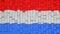 Luxembourgish flag made of cubes in a random pattern