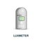 Luxmeter icon. 3d illustration from measuring collection. Creative Luxmeter 3d icon for web design, templates