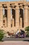 Luxor Egypt 23.05.2018 Tourist Caleche horse carriage outside Luxor temple in Background