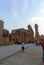 Luxor, Egypt. February 20, 2017: View of the entrance to the processional colonnade built by Amenhotep III in the temple of Luxor,