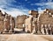 Luxor Karnak Temple, ancient Egyptian pharaoh sculptures.