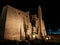 The Luxor Temple with the great Obelisk in front at night