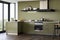 Luxuary Creative Kitchen idea, wall paint color orion olive