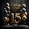 Luxurious 15th Celebration with Golden Balloons
