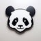 Luxurious 3d Panda Head Logo: Playful, Detailed, And Ironic