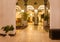 Luxurious African four star hotel lobby entrance