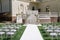 A luxurious area for a European wedding ceremony near a beautiful building