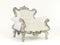 Luxurious armchair with silver frame