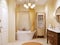 Luxurious bathroom interior design in classic style