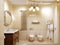 Luxurious bathroom interior design in classic style