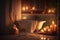 luxurious bathroom with plush towels, candles, and baby bathtub surrounded by warm lighting