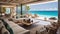 a luxurious beachfront villa with floor-to-ceiling windows