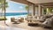 a luxurious beachfront villa with floor-to-ceiling windows