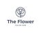 luxurious beauty flower logo spa salon cosmetics brand. looped flower and leaves logotype