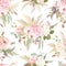 Luxurious beige trendy vector design floral print