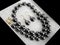 Luxurious black pearl necklace earrings jewelry set choker