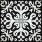 Luxurious Black And White Floral Tile: A Qajar Art Inspired Paper Cut-out