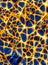 Luxurious Blue and Gold Marble Vein Seamless Pattern