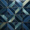 Luxurious Blue And Gold Striped Tile With Glazed Surfaces